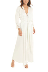 Ivette Bridal Robe comprida em crepe serenity