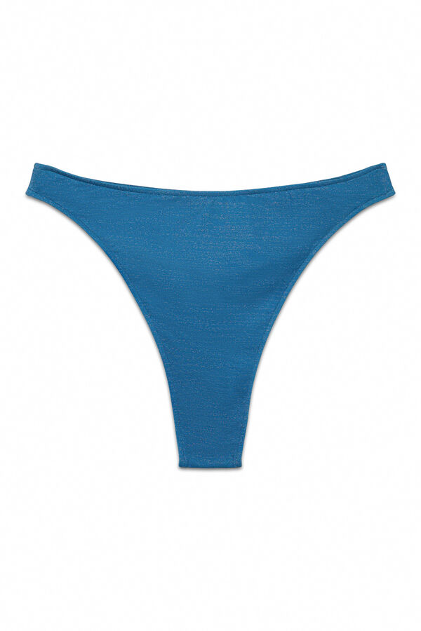 Women'secret Braga bikini high leg azul brillo azul
