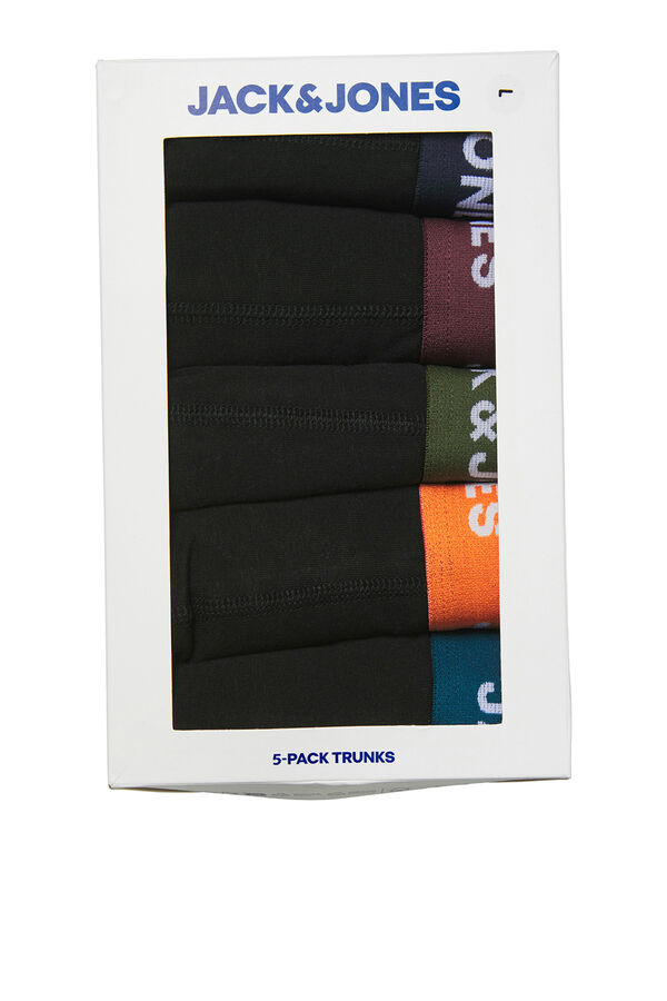 Jack & Jones Pack x5 boxers lisos preto