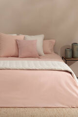 Textura Capa nórdica algodão orgânico. Cama 80-90 cm. rosa
