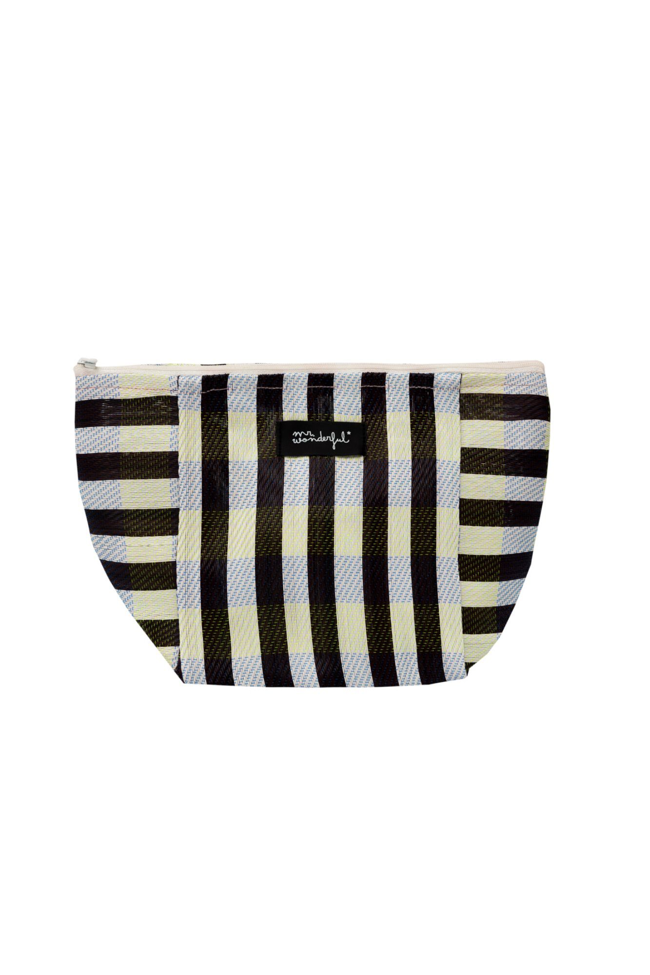 Mr. Wonderful Necessaire alegre e colorida com fecho-&eacute;clair &ndash; Black and white.