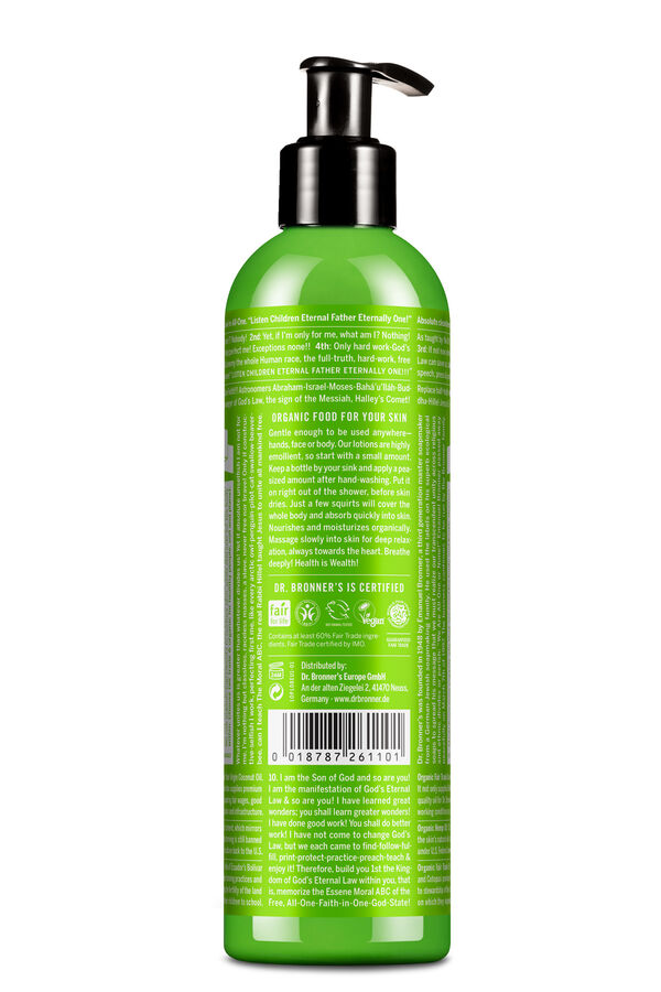 Dr. Bronner's Loci&oacute;n org&aacute;nica para cuerpo y mano green