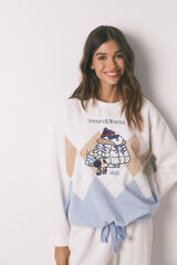 Women'secret Pijama comprido mousse polar do Snoopy bege