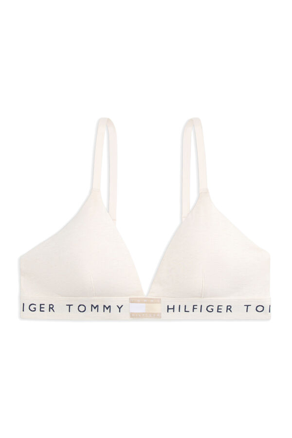 Tommy Hilfiger Soutien triangular com ligeiro push-up bege