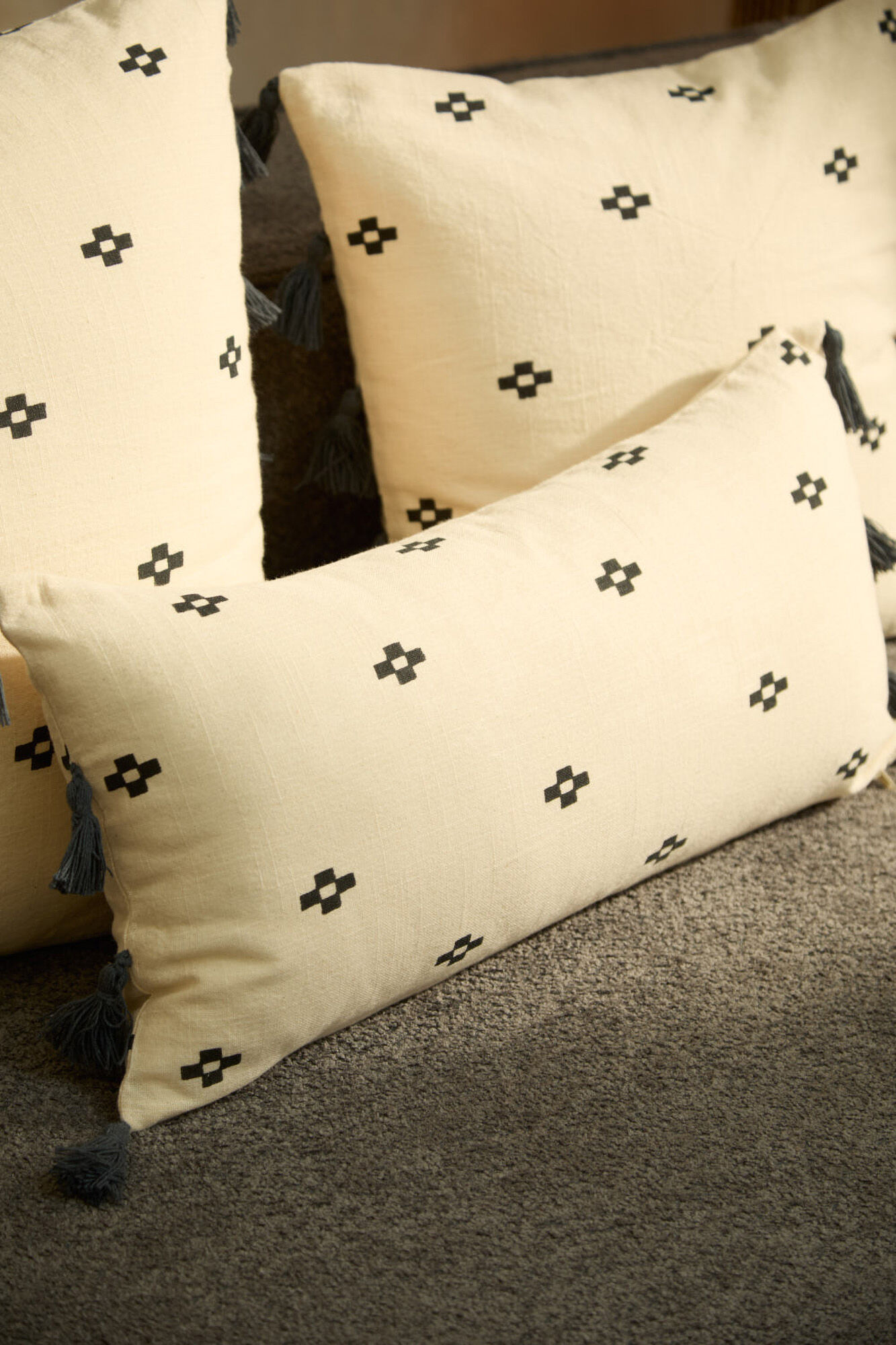 Calma House Capa de almofada retangular de algod&atilde;o Kobe