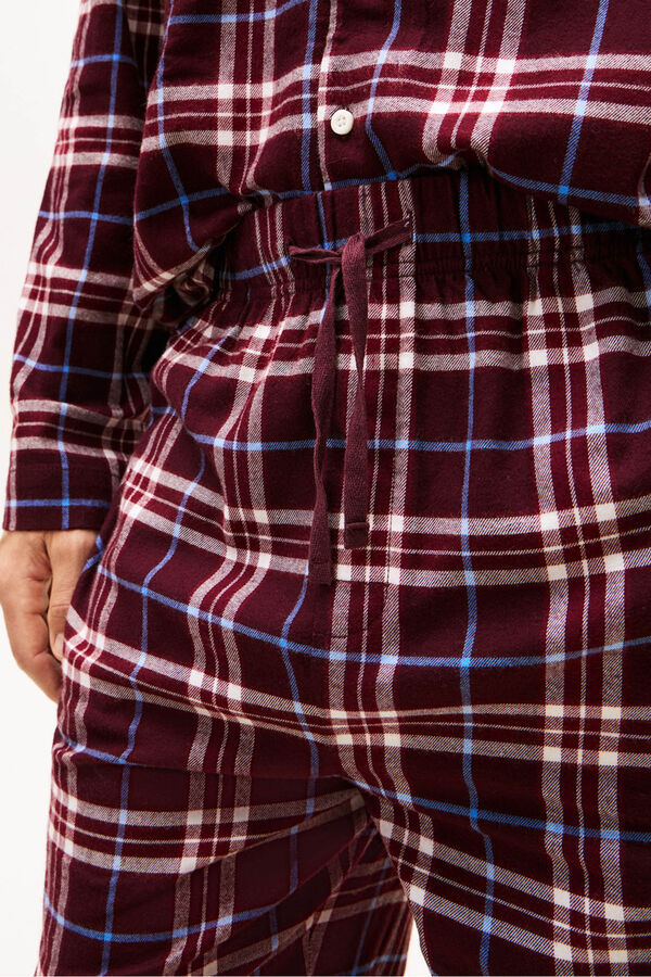 Tommy Hilfiger Pijama de flanela xadrez estampado