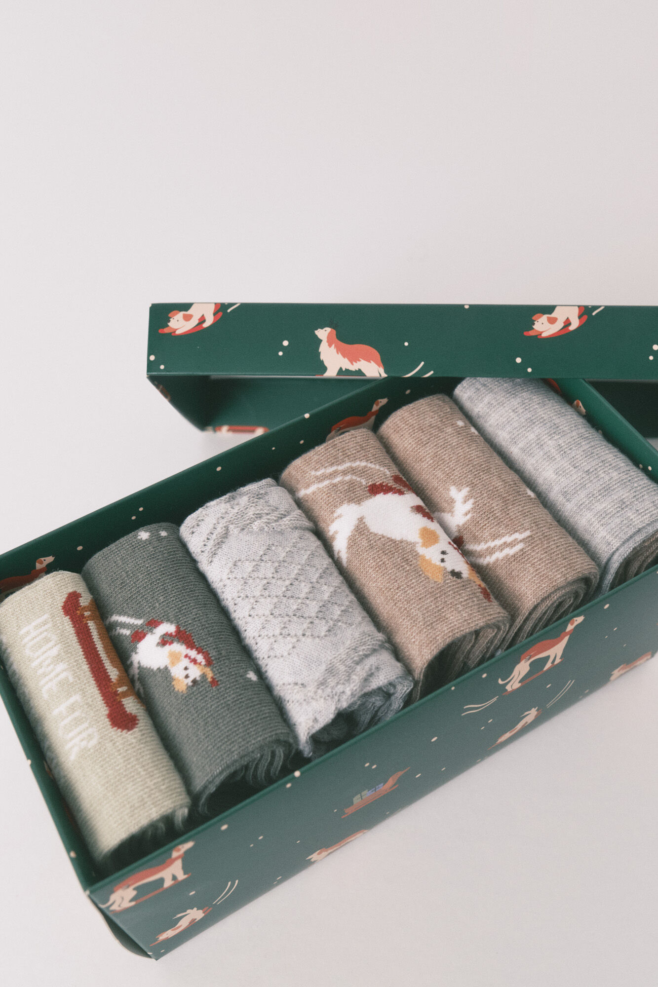 Women'secret Pack 6 calcetines largos algod&oacute;n perros  