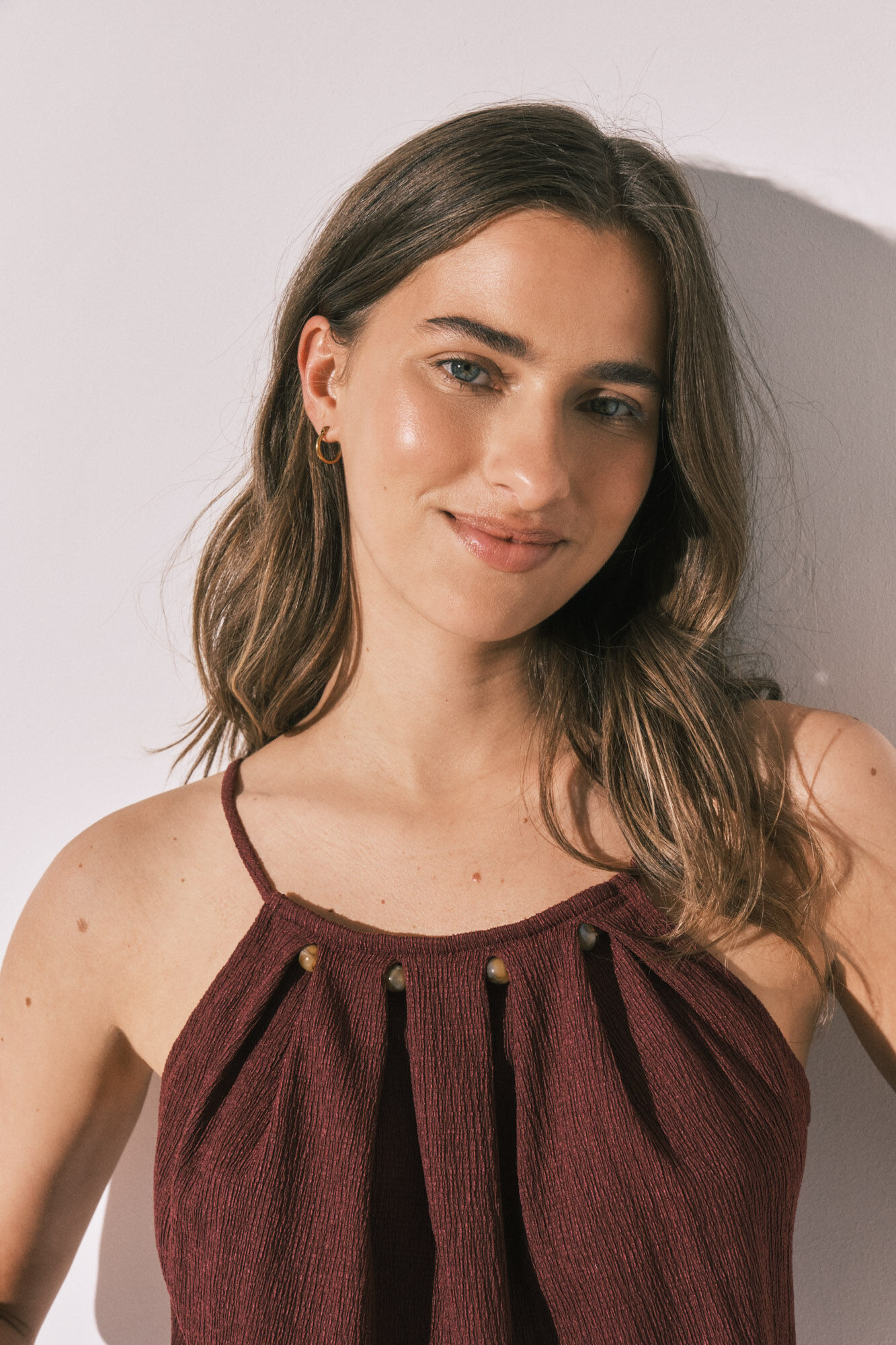 Women'secret Top de al&ccedil;as com missangas gren&aacute;