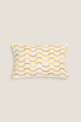 Womensecret Scalloped cotton cushion cover jaune