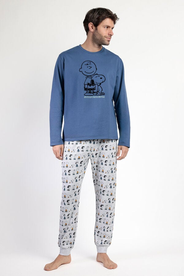 Admas Pijama Masculino Snoopy e Amigos A azul