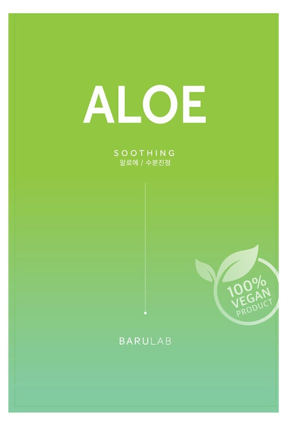 Mascarilla de tejido calmante con aloe vera