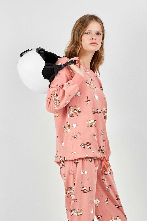 Gisela Pijama comprido estampado Snoopy branco