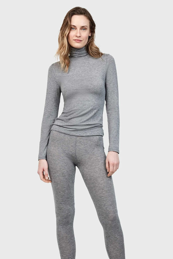 Gisela T-shirt t&eacute;rmica de gola alta cinzento