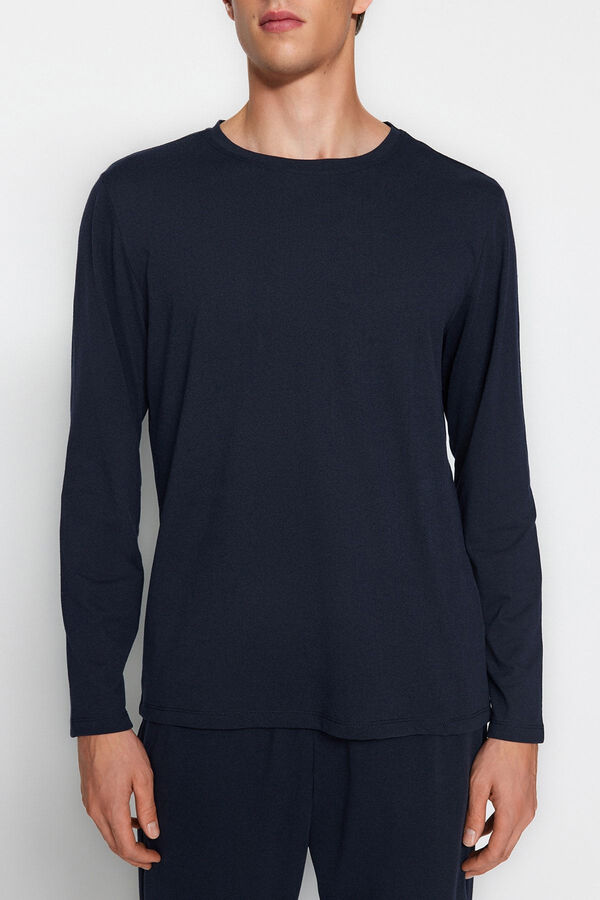 Trendyol Conjunto de pijama regular fit azul marinho  azul