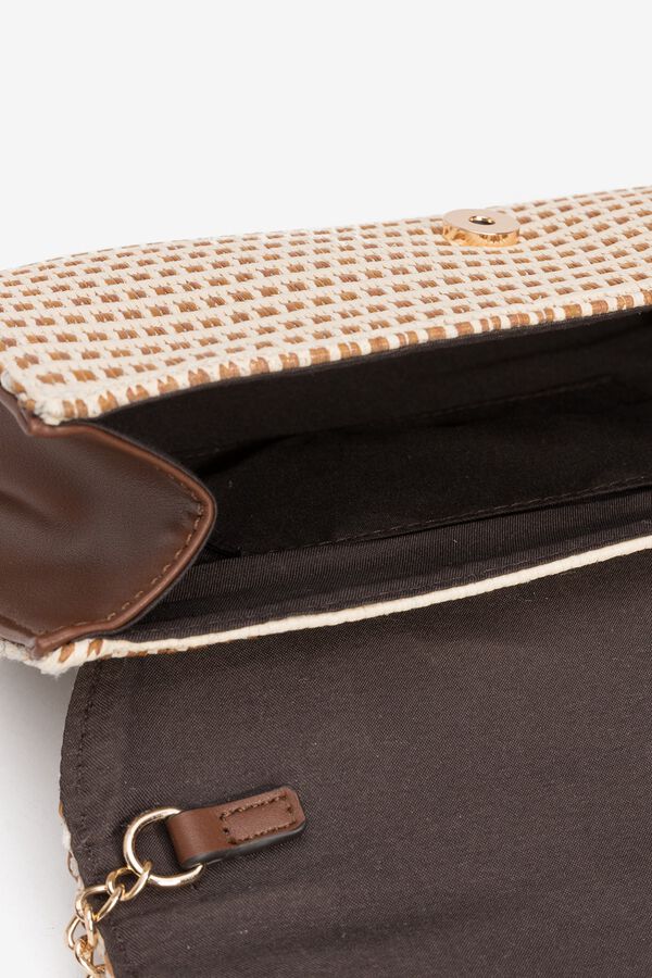 Vilanova Mala clutch combinada com aba cru