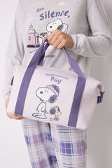 Womensecret Snoopy lilac neoprene travel bag blue