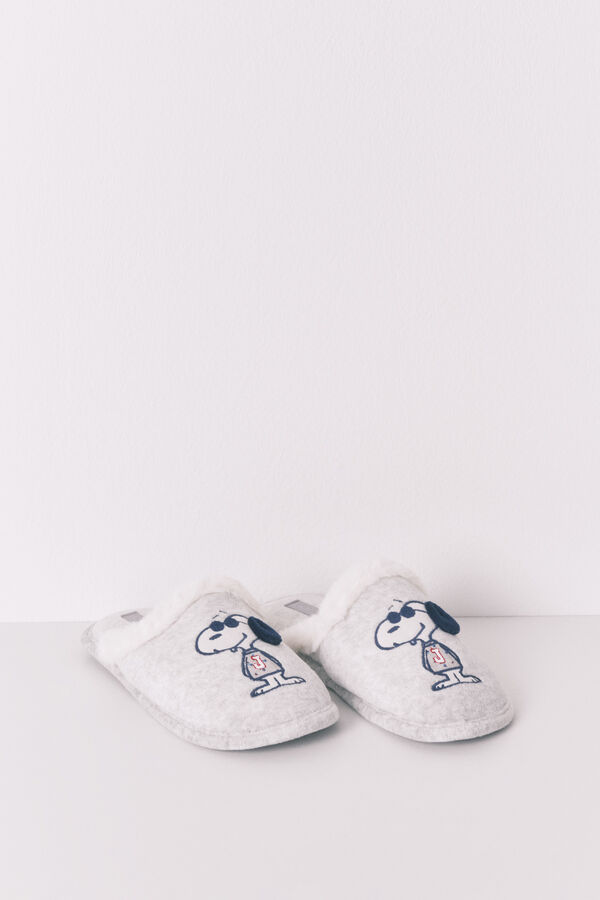 Women'secret Chinelos de quarto Snoopy cinza escuro cinzento