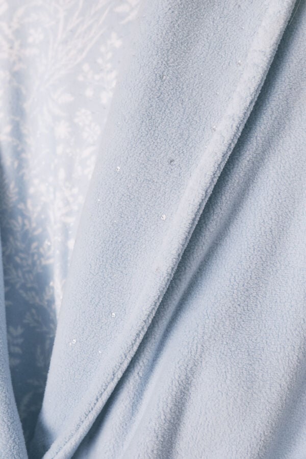 Women'secret Robe midi de veludo azul com glitter azul