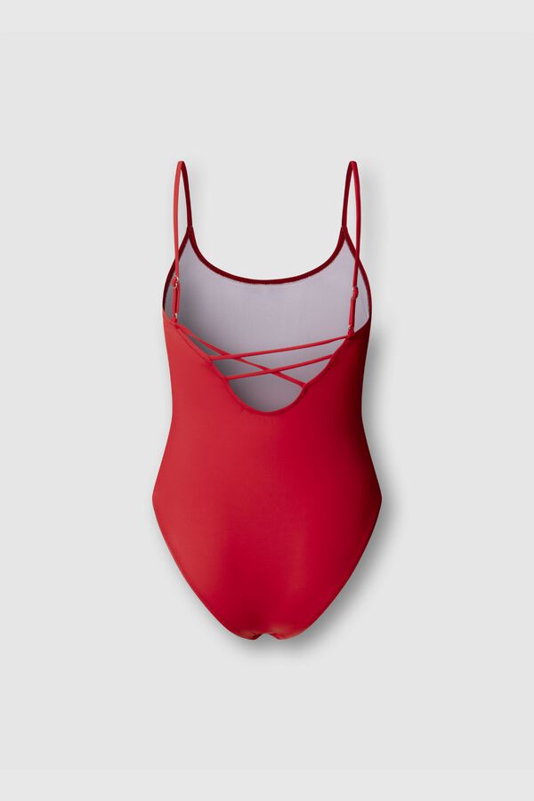 Pepe Jeans Fato de banho cl&aacute;ssico gola redonda vermelho