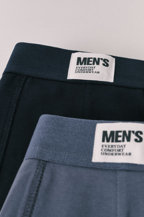 Women'secret Pack 2 boxers azul claro e escuro azul
