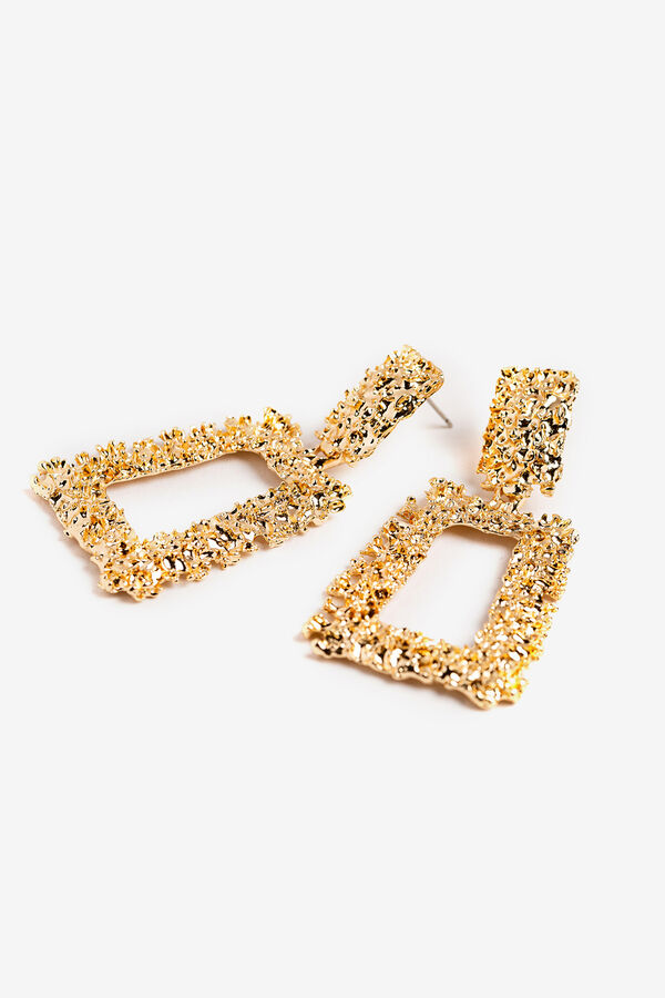 Vilanova Pendientes Rectangulares Texturizados amarillo