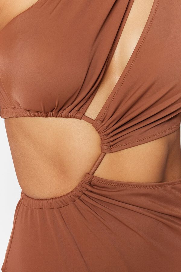 Trendyol Fato de banho triqu&iacute;ni assim&eacute;trico cut-out cru