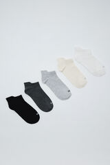 Women'secret Pack 5 meias curtas desportivas neutras cinzento