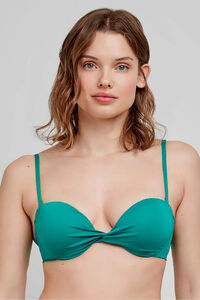 Gisela Top de biquíni cai liso verde