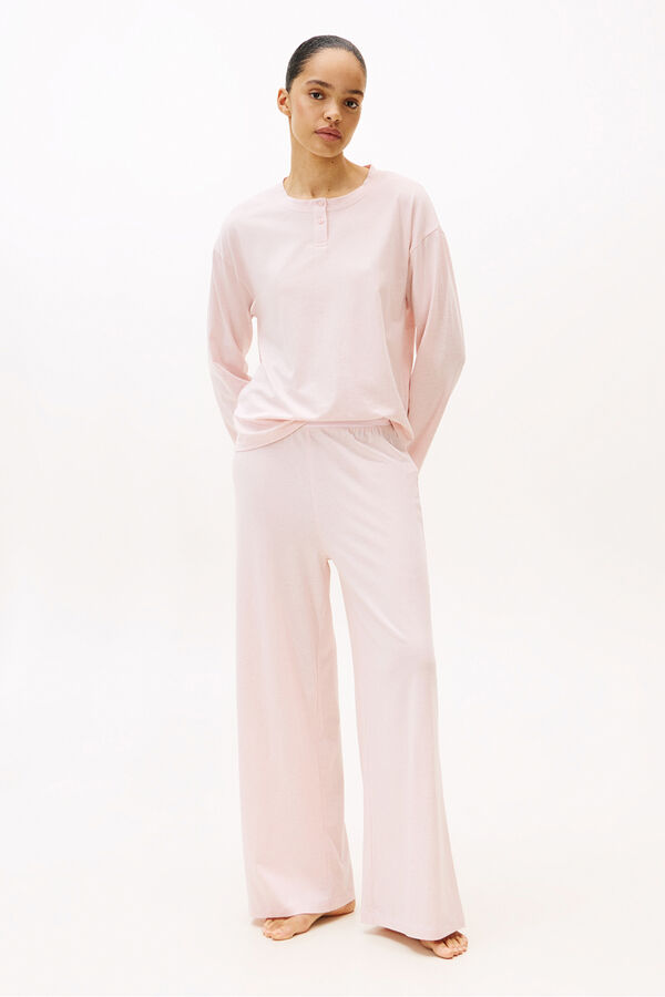 Tommy Hilfiger Conjunto de pijama modal de manga comprida rosa