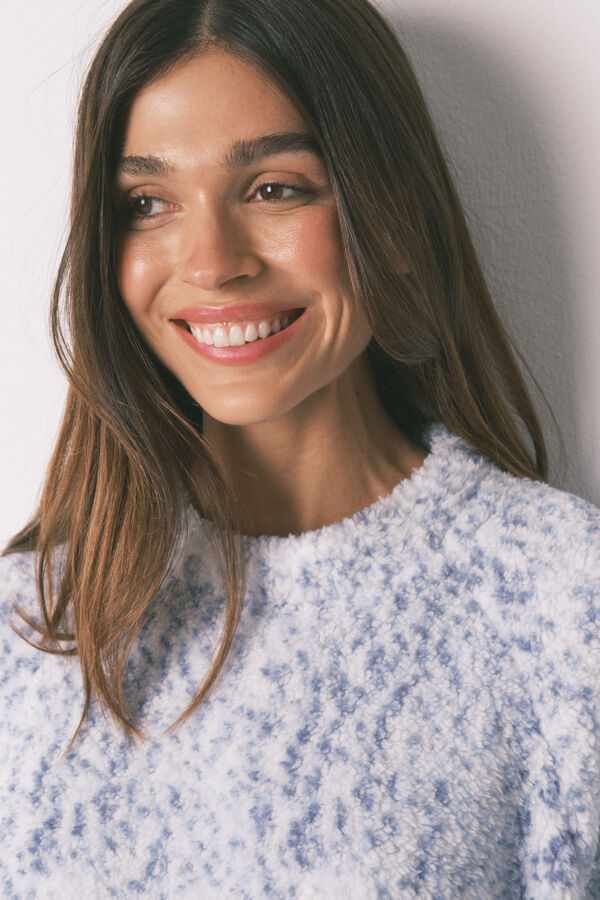 Women'secret Pijama comprido pelo azul azul