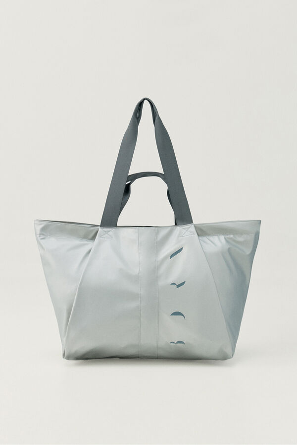 Born Living Yoga Mala tote bag Raga Gr&atilde;o Metalizado cinzento