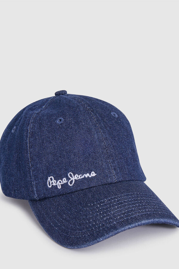 Pepe Jeans Gorra denim con logo bordado azul