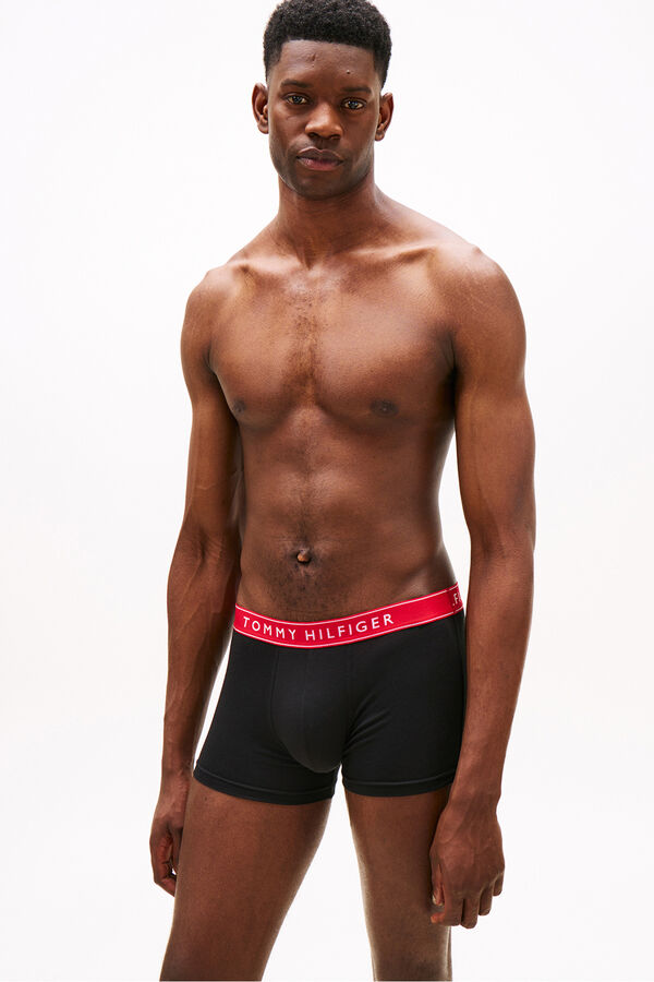 Tommy Hilfiger Pacote com 3 Boxers de Algod&atilde;o preto