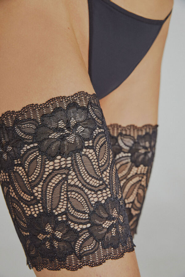 Ivette Bridal Liguettes Bridal con encaje y bandas de silicona preto