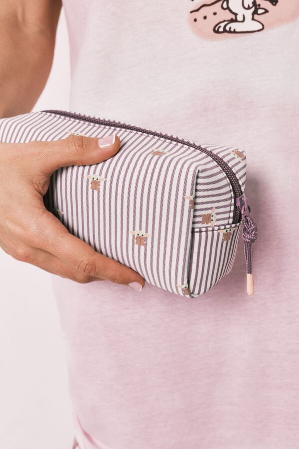 Women'secret N&eacute;cessaire com riscas Baby Yoda bege