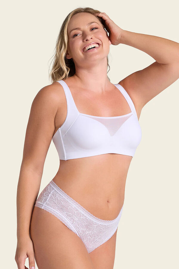 Sujetador brastop con buen cubrimiento de sisa y espalda