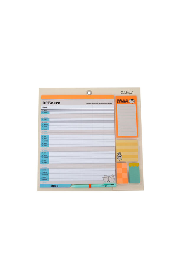 Mr. Wonderful Calend&aacute;rio Magn&eacute;tico de Parede Familiar 2026 - A Melhor Vers&atilde;o de N&oacute;s estampado