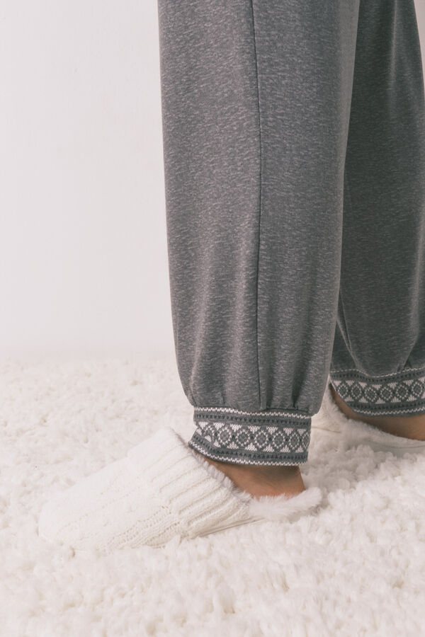 Women'secret Pijama comprido de manga curta Mickey cinzento