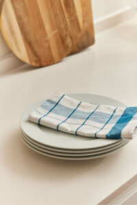 Calma House Conjunto de 2 panos de cozinha aos quadrados azuis aveiro