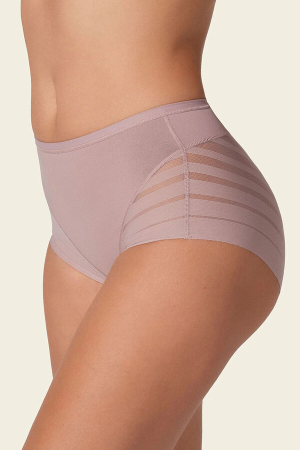 Leonisa Braga faja cl&aacute;sica con control moderado de abdomen y bandas en tul rosa