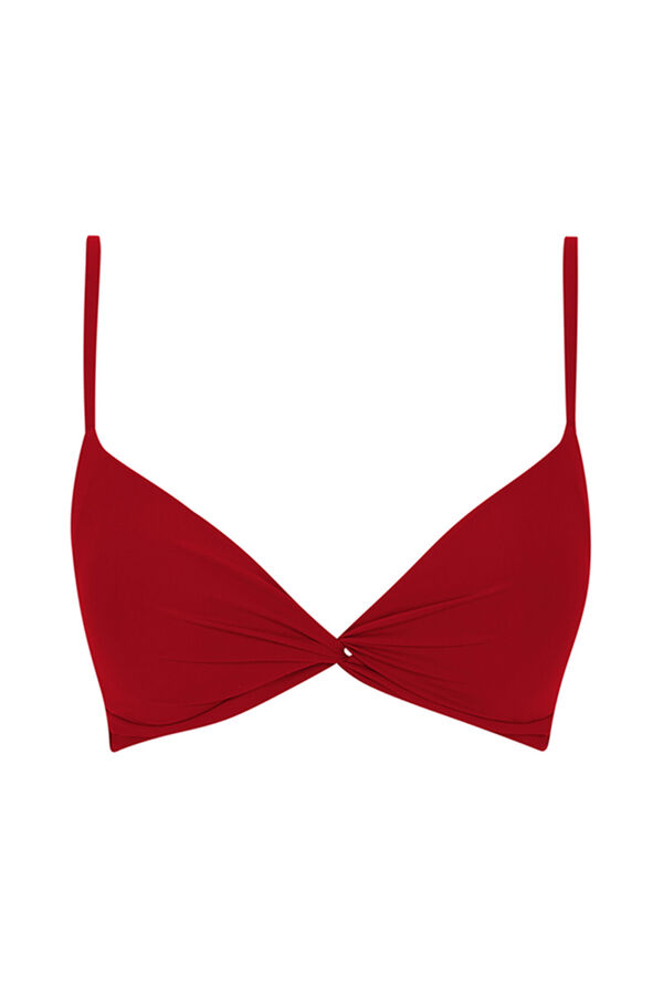 Women'secret Red push up triangle bikini top red