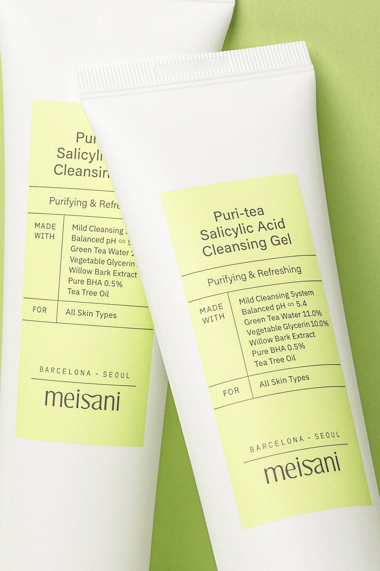 Meisani Gel limpiador facial purificante y refrescante