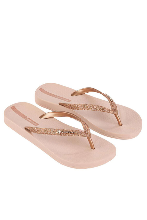 Chanclas lolita rosa brillo