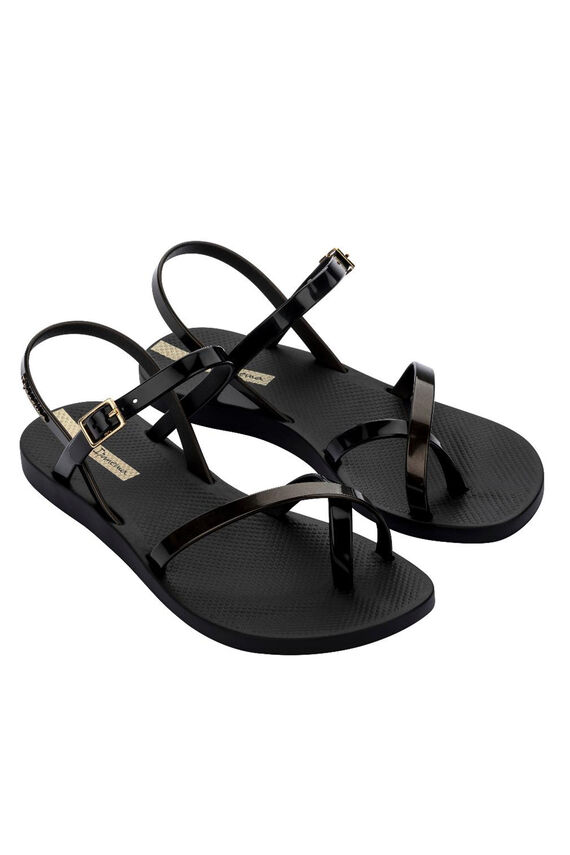 Sandalias tiras negro