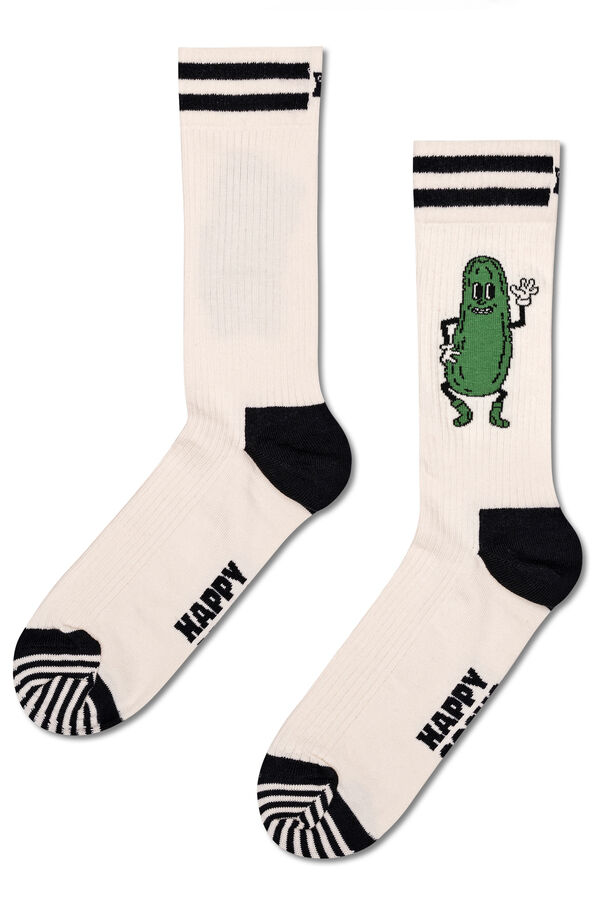 Happy Socks Meias Unissex Picles bege