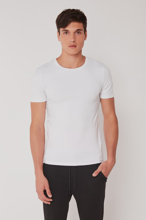 Gisela Camiseta t&eacute;rmica hombre manga corta branco
