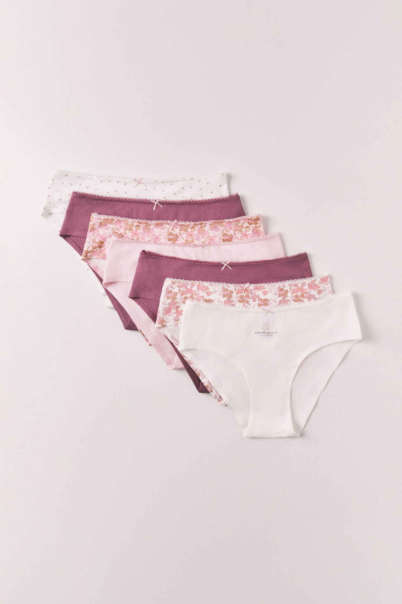 Women'secret Pack 7 bragas anchas brasile&ntilde;as algod&oacute;n estampado multicolor