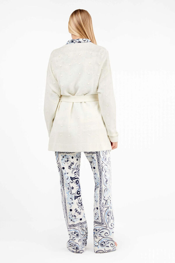 Gisela Robe de bolinhas com bolinhas bege