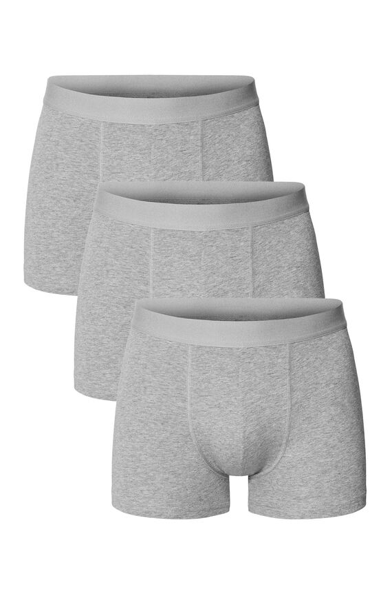 Pack de 3 bóxers algodón orgánico grises melange