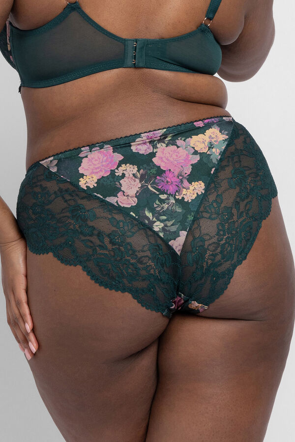 Dorina Cueca hipster cl&aacute;ssica floral Anahi verde